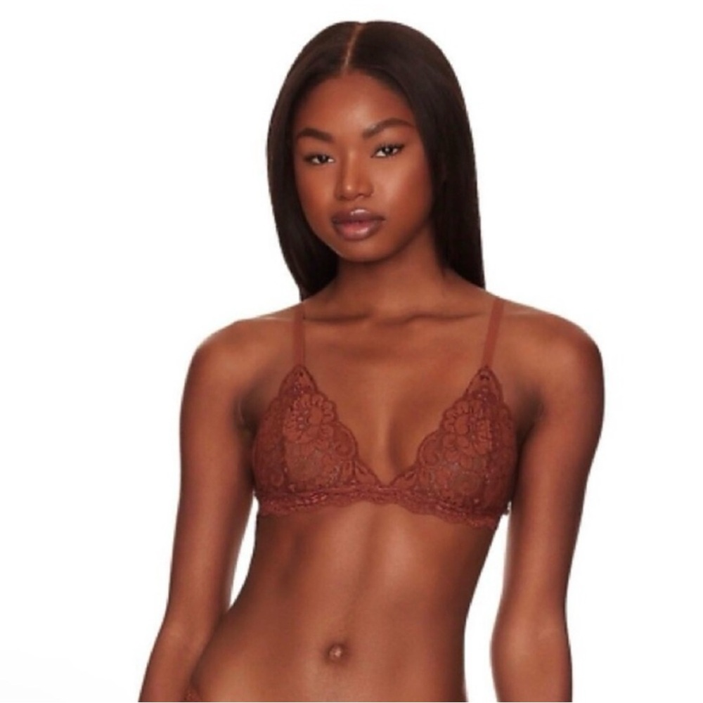HAH x Free People Lace Chi bralittle Orange Boho Festival Bralette Size S NWT - Picture 8 of 8